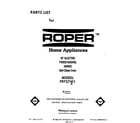 Roper F9757W1 front cover diagram