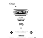 Roper F5908W0 front cover diagram