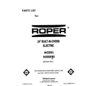Roper B5008B0 front cover diagram
