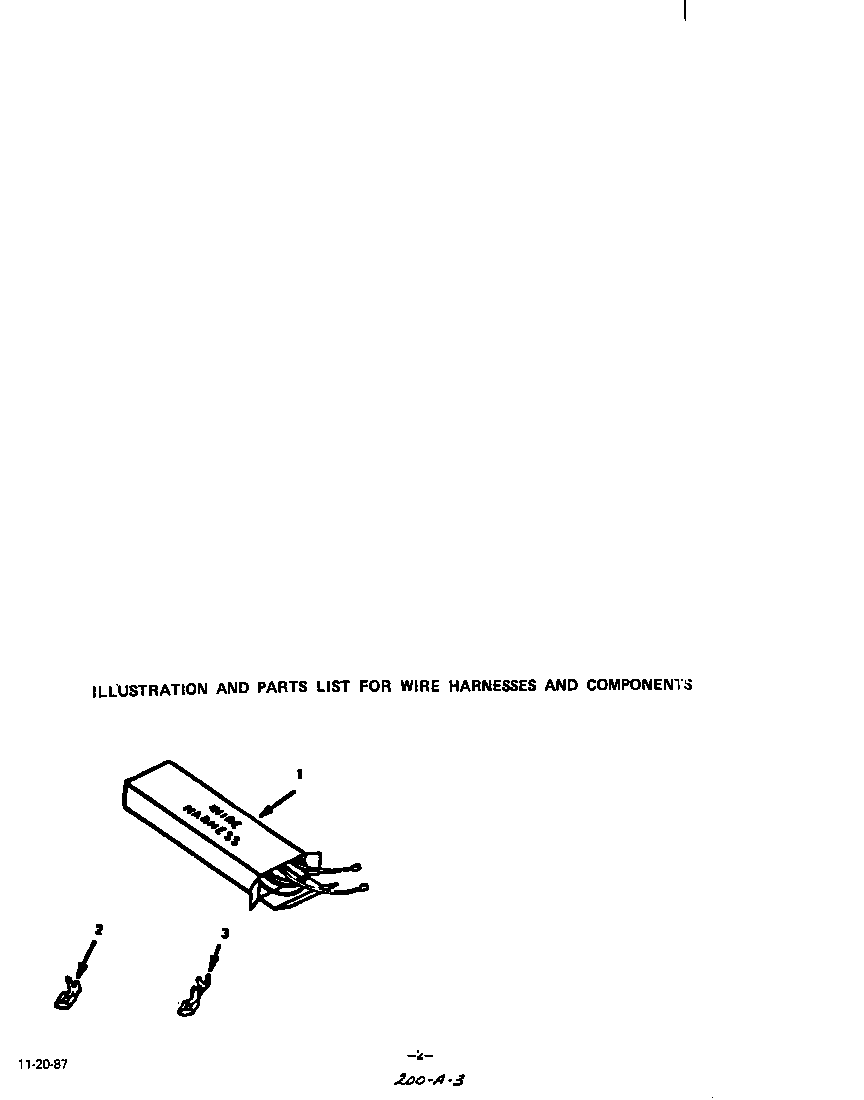 Wire harness and components
