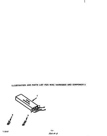Wire harness and components