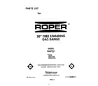 Roper F4007*1 front cover diagram