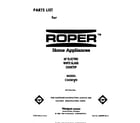 Roper C3458W0 cover page diagram
