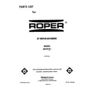 Roper D6757X1 front cover diagram