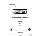 Roper F4508W1 front cover diagram