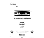 Roper H6358*1 front cover diagram