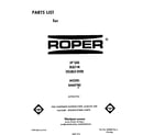 Roper B4607B0 front cover diagram