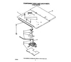 Roper BES430WW0 component shelf and latch diagram