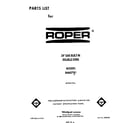 Roper B4607B1 front cover diagram