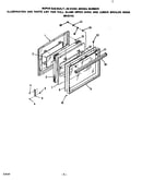 Glass upper oven and lower broiler door