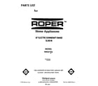 Roper N9457X4 front cover diagram