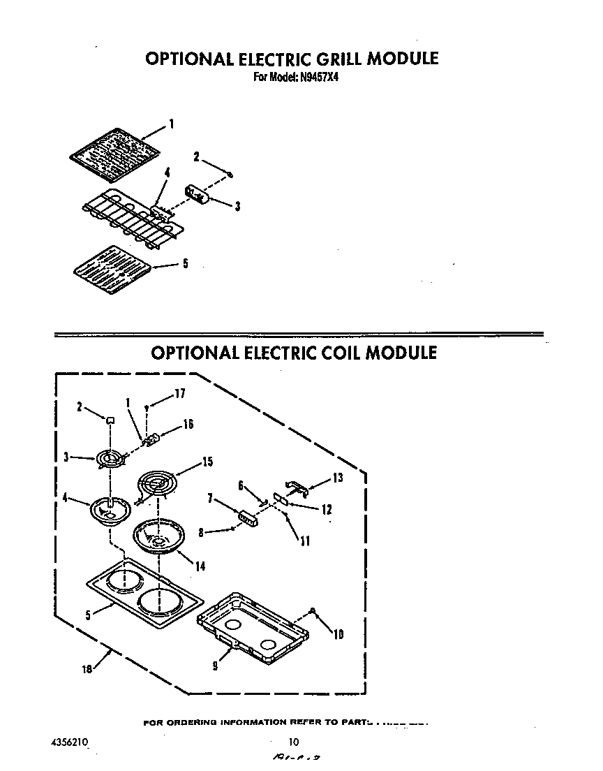 Grill module and electric coil module