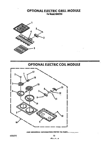 Grill module and electric coil module