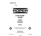 Roper B9308W4 front cover diagram