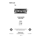 Roper B9758B3 front cover diagram