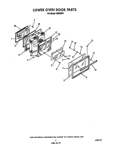 Lower oven door