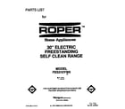Roper FES310YW0 front cover diagram