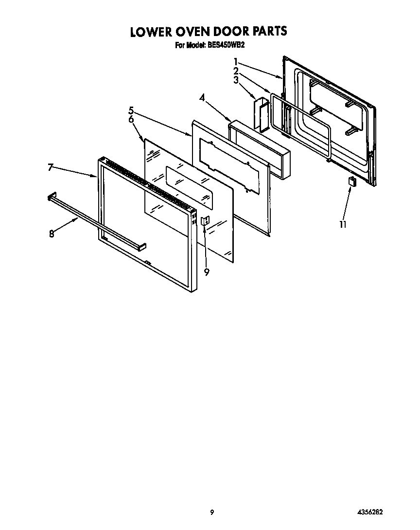 Lower oven door