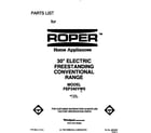 Roper FEP340YW0 front cover diagram