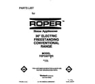 Roper FEP330YW0 front cover diagram