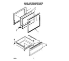 Roper FEP320YW0 door and drawer diagram