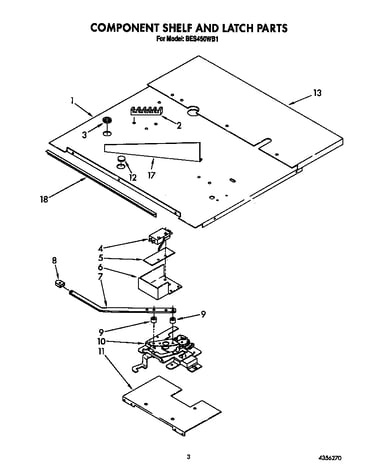Component shelf and latch
