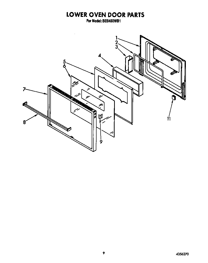 Lower oven door
