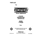Roper F7908W0 front cover diagram