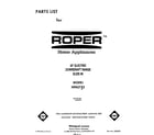 Roper N9457*5 front cover diagram