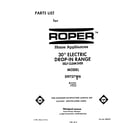 Roper D9757W6 front cover diagram