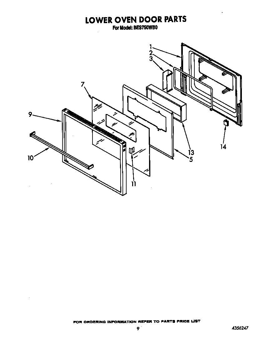 Lower oven door