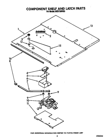 Component shelf and latch