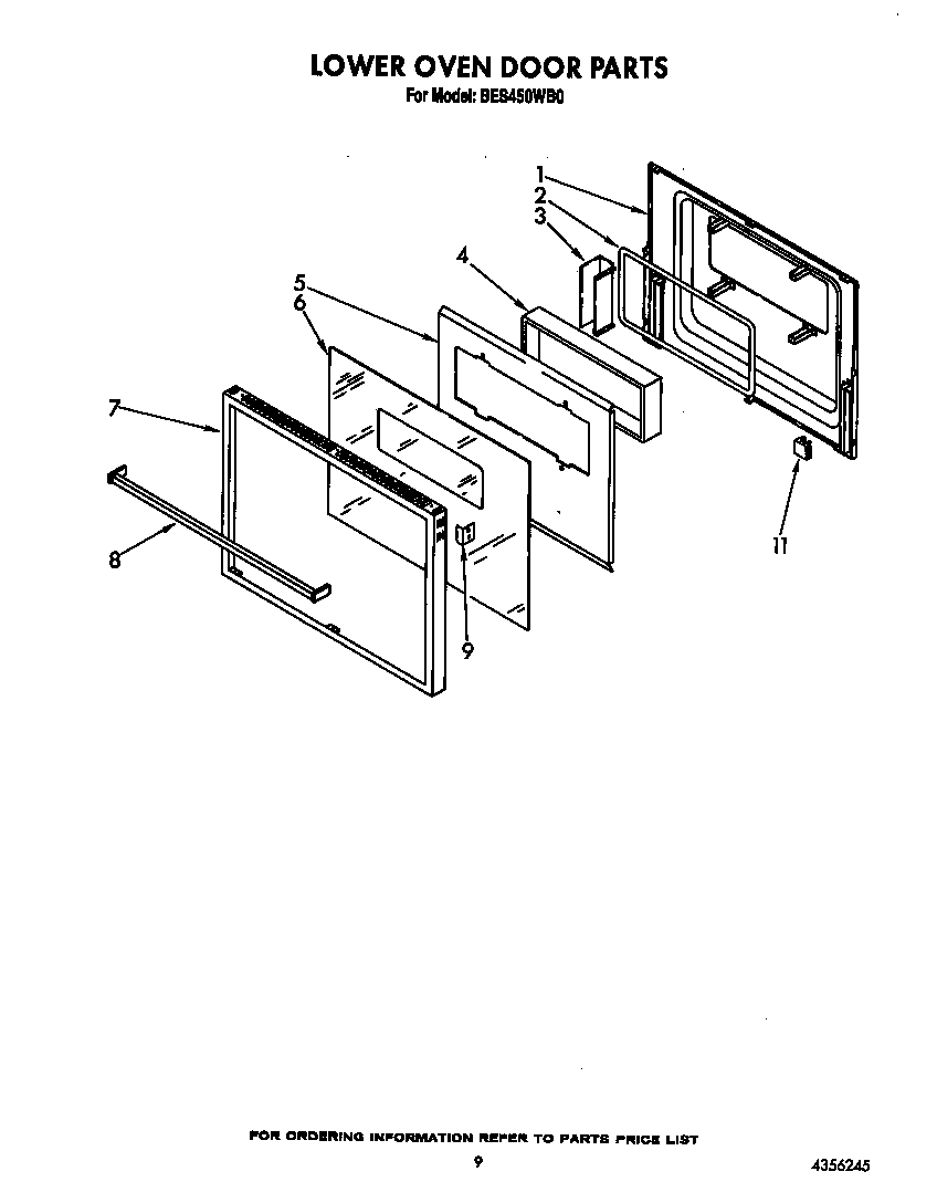 Lower oven door