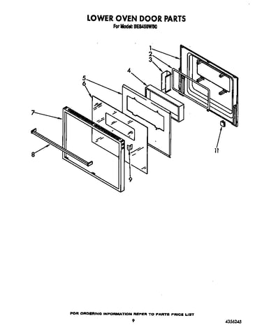 Lower oven door