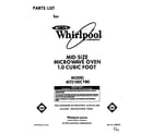 Whirlpool MT2100CYR0 front cover diagram