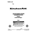 KitchenAid KHMS105WWH1 front cover diagram