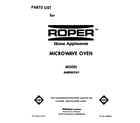 Roper MME08XW1 front cover diagram
