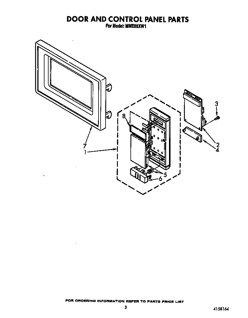 Door and control panel
