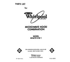 Whirlpool MH6701XW1 front cover diagram