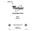 Whirlpool MT1851XW1 front cover diagram