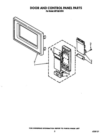 Door and control panel