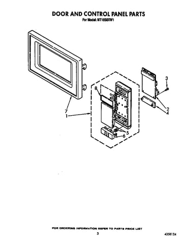Door and control panel