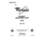 Whirlpool MS1651XW1 front cover diagram