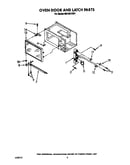 Oven door and latch