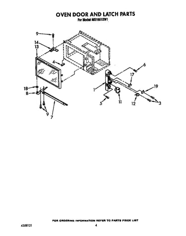 Oven door and latch