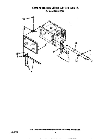 Oven door and latch