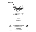 Whirlpool MT2150XW1 front cover diagram