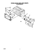 Oven door and latch
