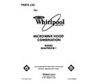 Whirlpool MH6700XW1 front cover diagram