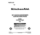 KitchenAid KHMC107YWH0 front cover diagram